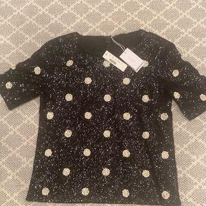 Jcrew sequin polka dot sweater/tee